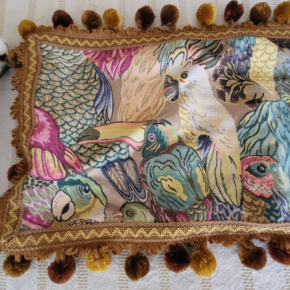 Colorful Parrot Print Throw Pillows - Picture 5 of 5